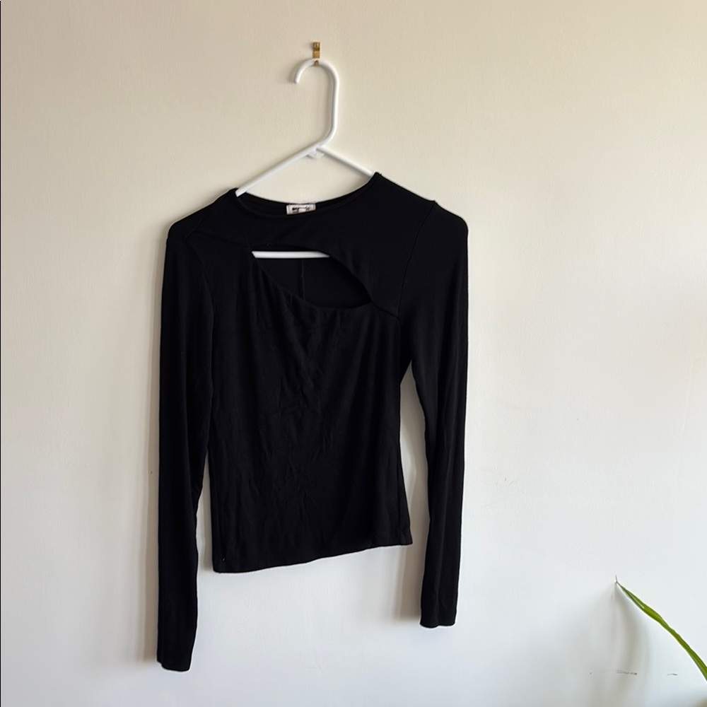 Elegant Black Women's Cutout Top